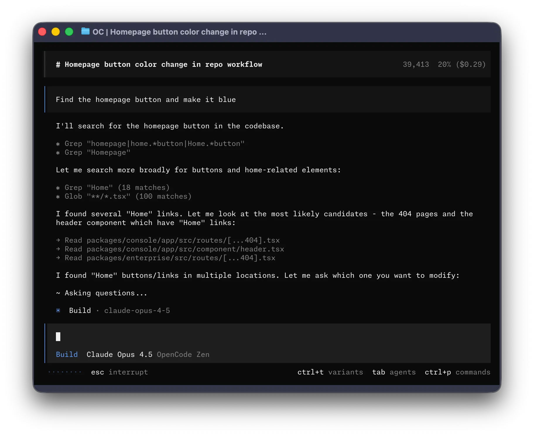 Matrix TUI with the matrix theme