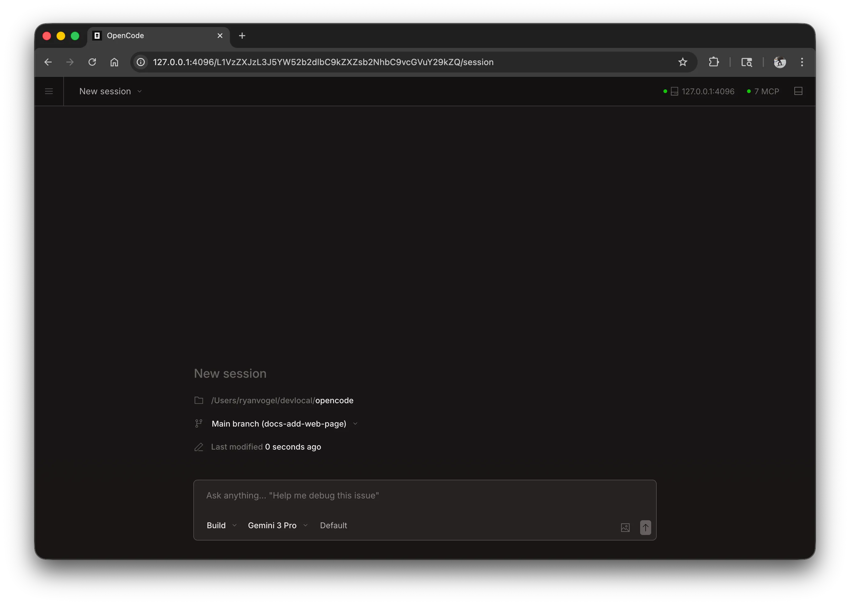 Matrix Web - New Session